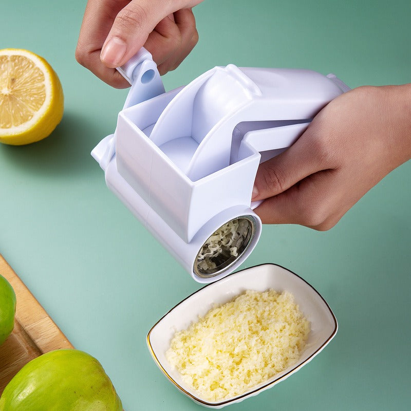 Handheld Rotary Cheese Grater with Stainless Steel Drum
