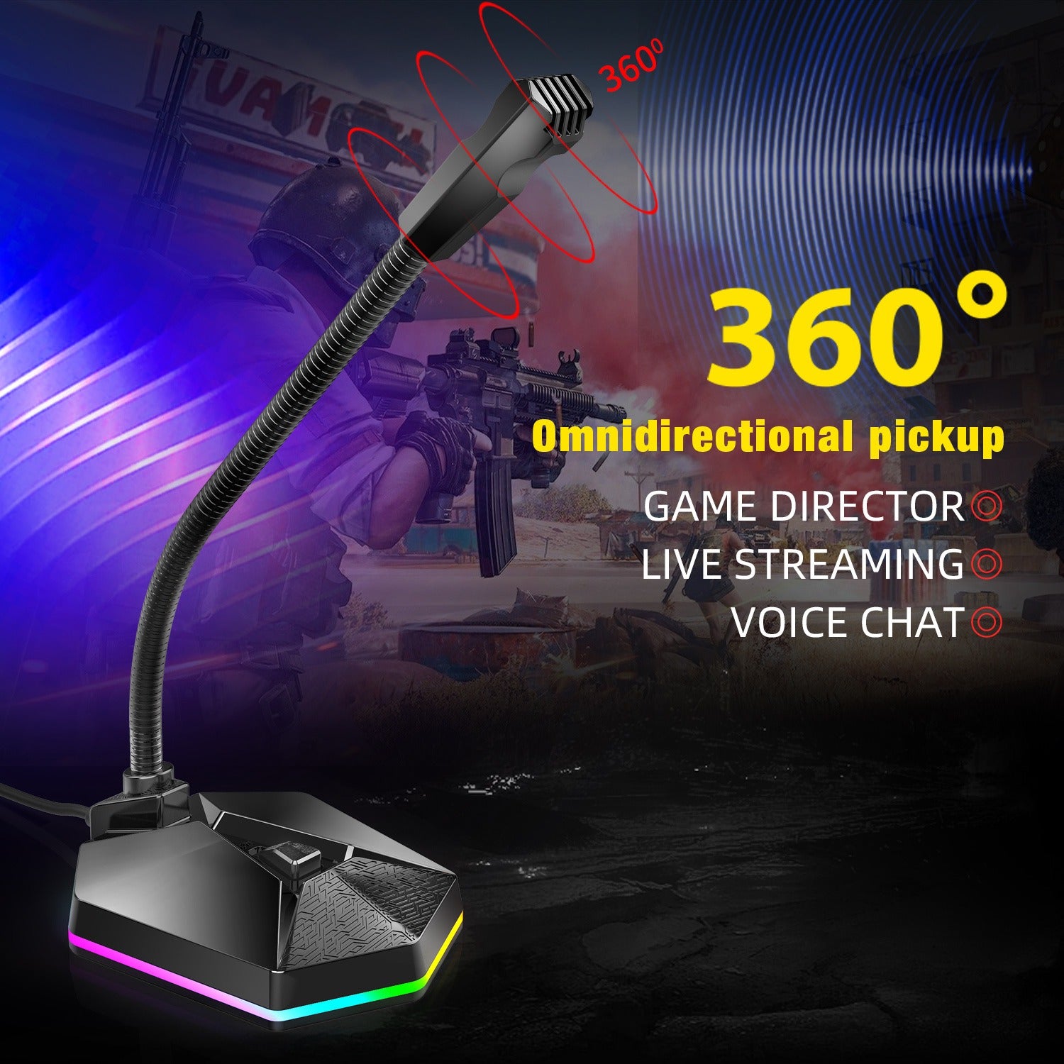 RGB Desktop USB Microphone