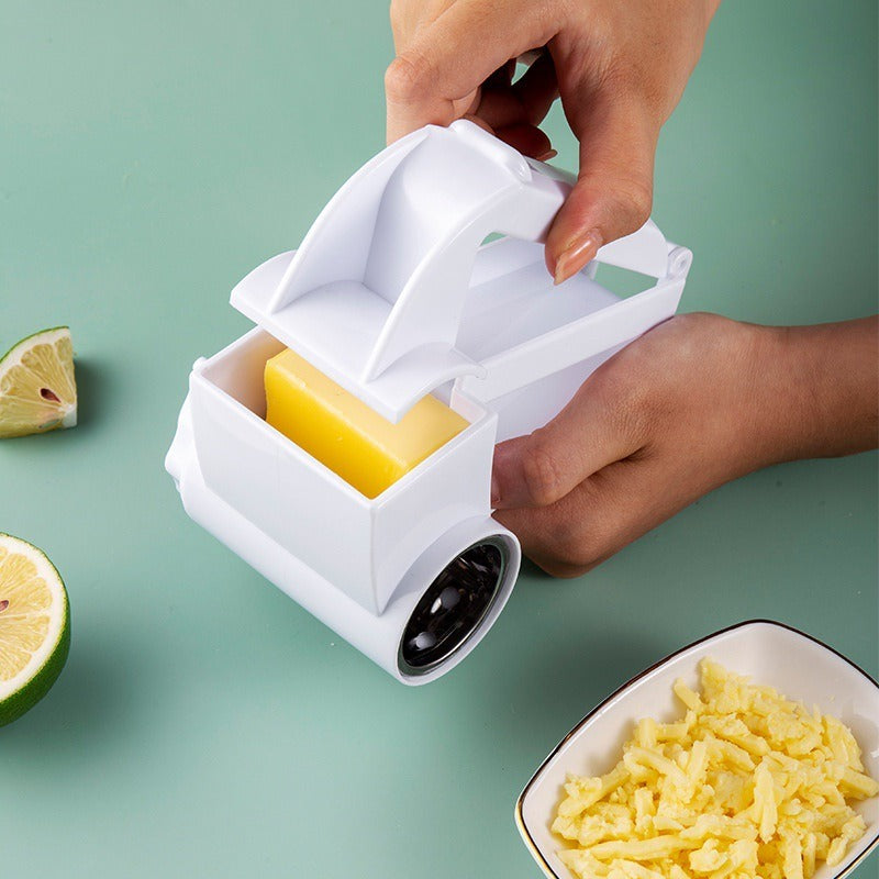 Handheld Rotary Cheese Grater with Stainless Steel Drum