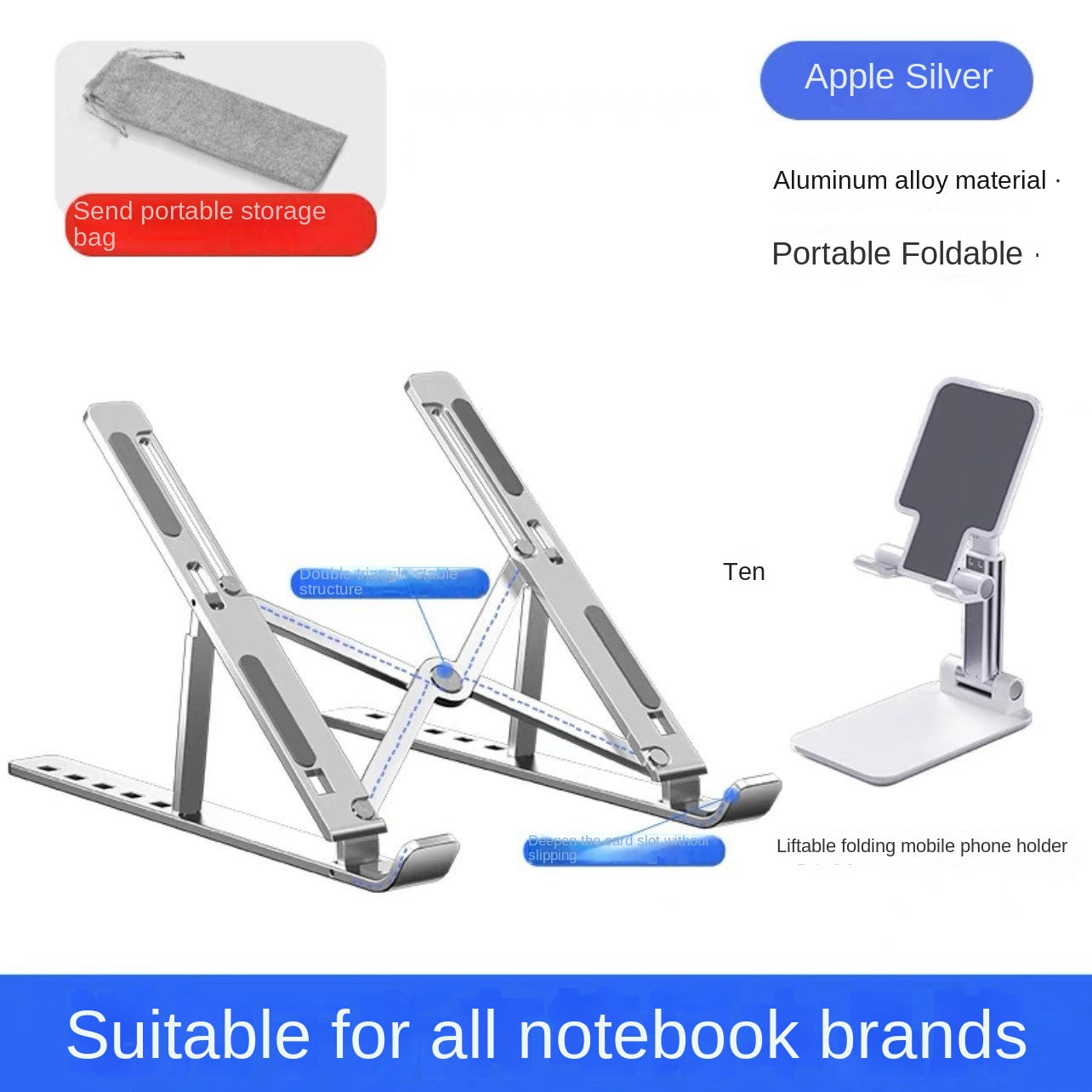 Foldable Aluminium Laptop Stand