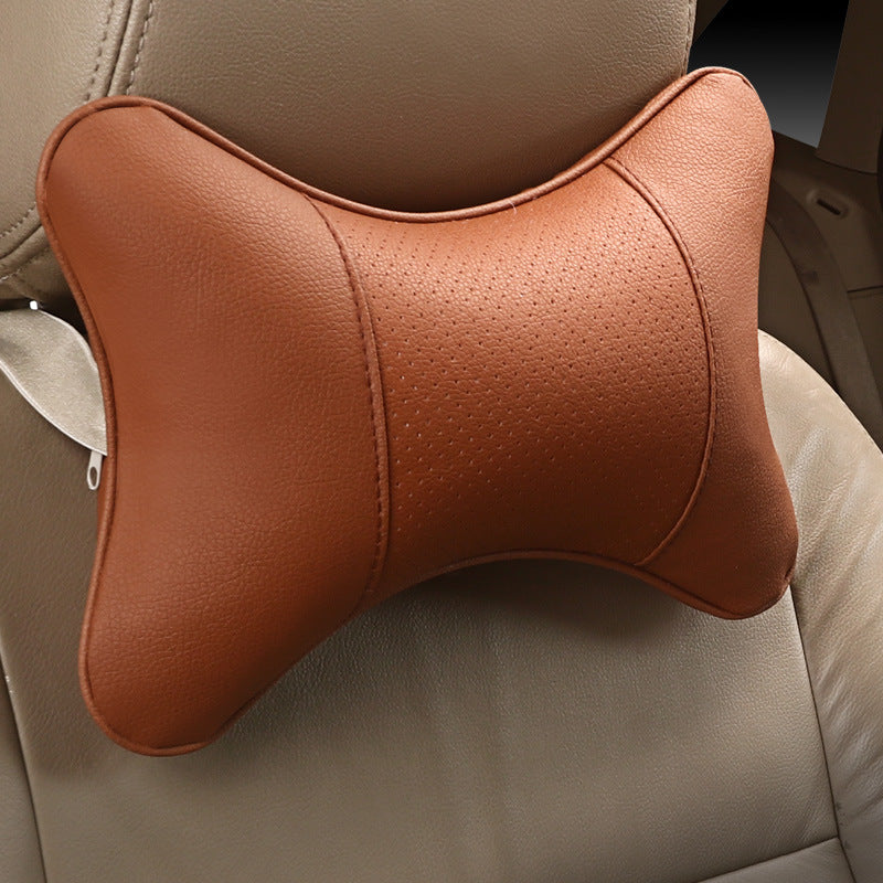 Perforated Leather Car Headrest Cushion