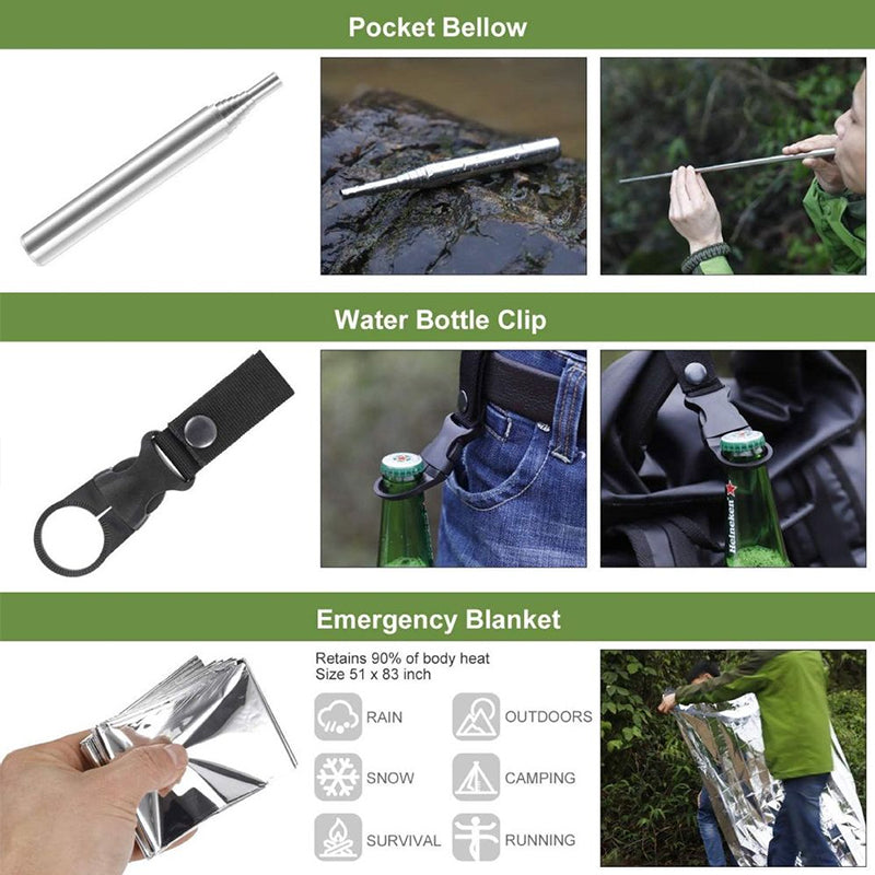 Outdoor Survival Kit with Emergency Tools
