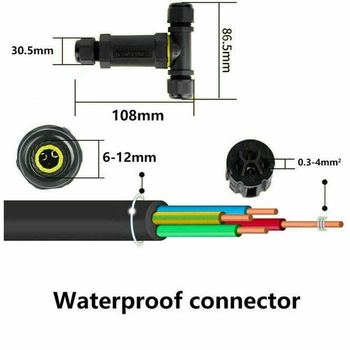 Waterproof IP68 Cable Junction Box Connector