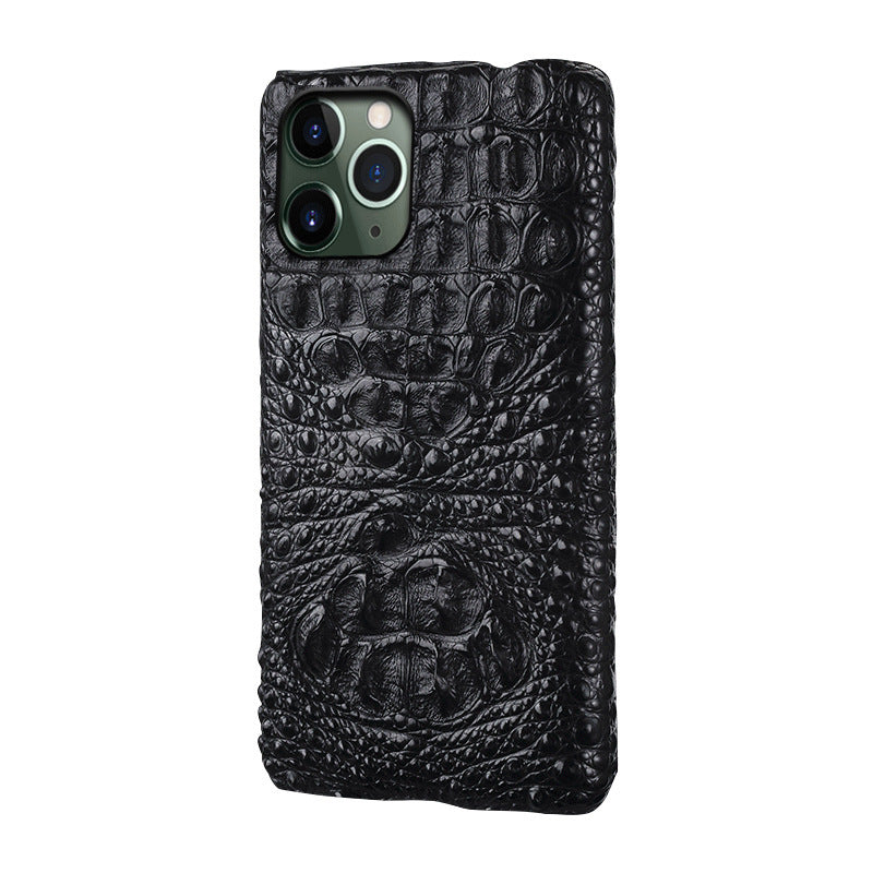 Crocodile-Grain Leather iPhone Case