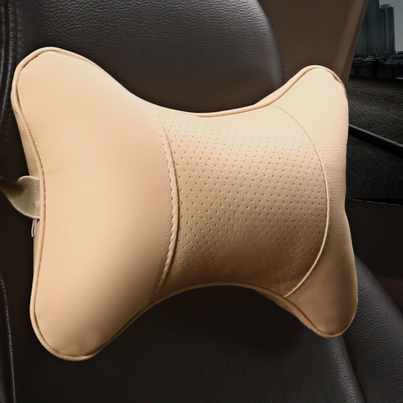 Perforated Leather Car Headrest Cushion