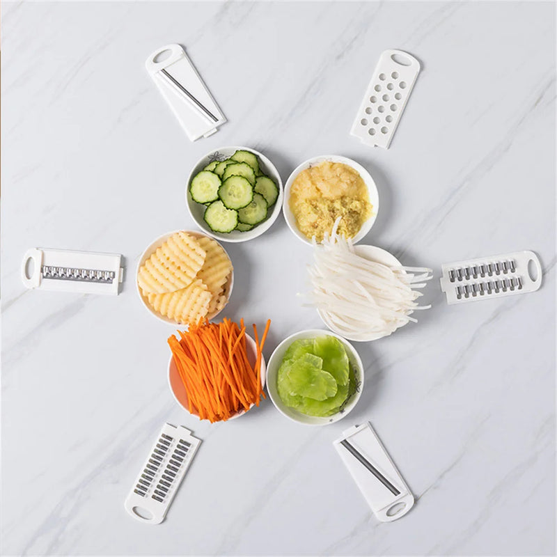 Multi-Blade Vegetable Slicer & Grater with Container