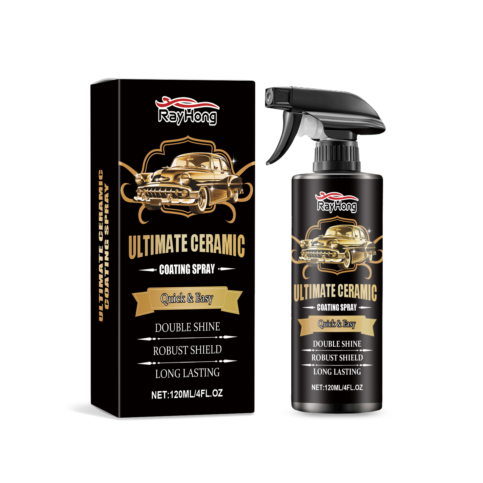 Rayhong Auto Quick Coating Spray Auto Finish Waxing Antifouling Brightening Maintenance Coating Coating Agent