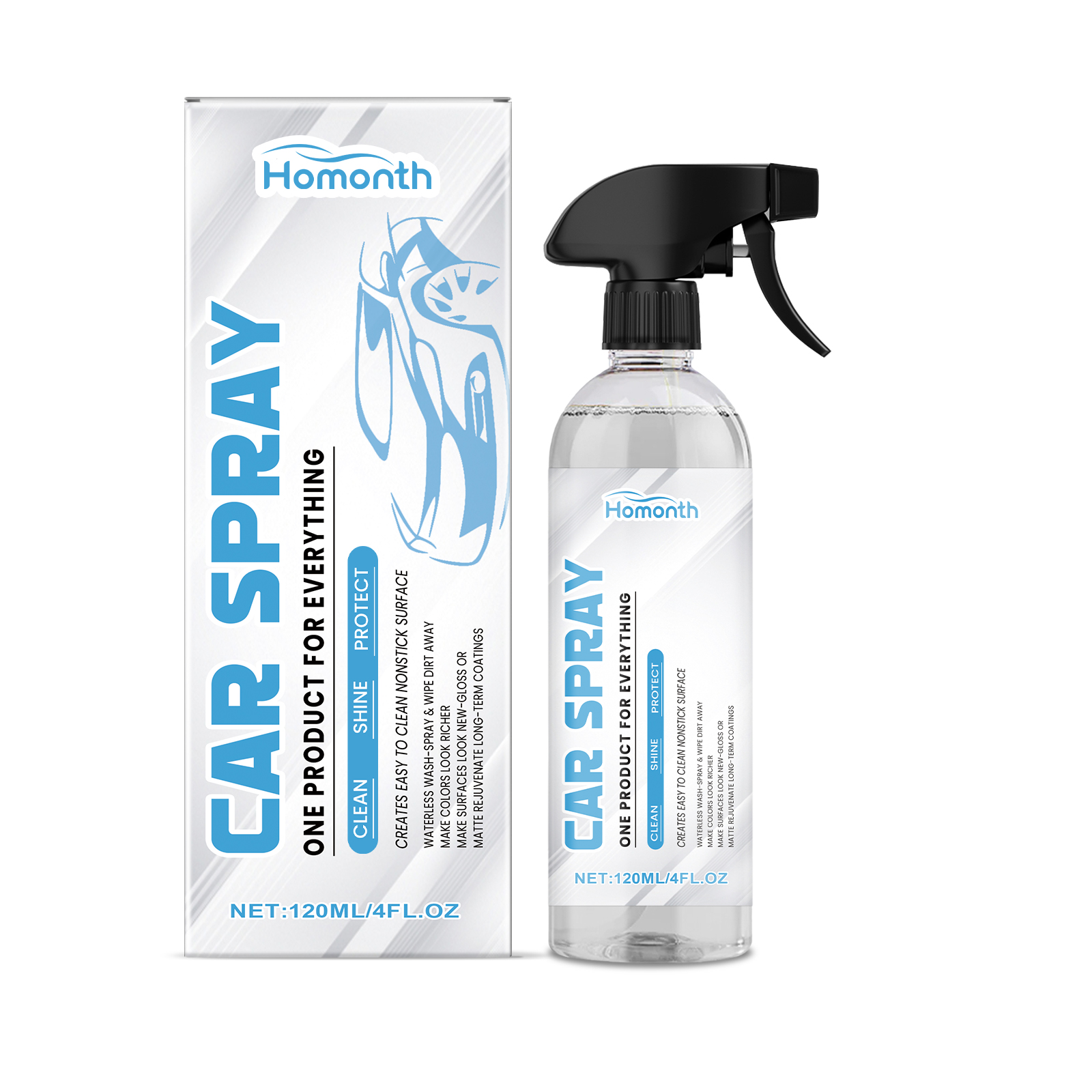 Homonth Automotive Multi-Functional Coating Spray, Car Paint Retrofitting Anti-Stain Gloss Brightening Coating Coating Protective Agent