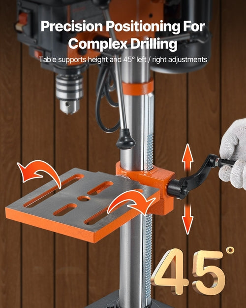 10'' 5-Speed Benchtop Drill Press Cast Iron Drill Press 3.2A