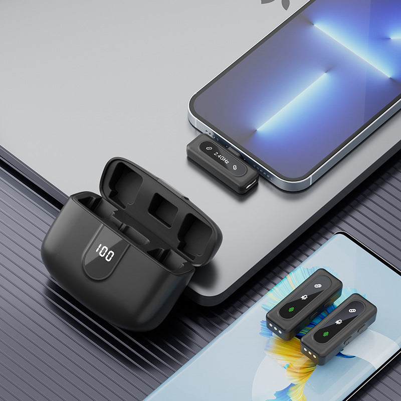 Wireless Lavalier Microphone with Charging Case