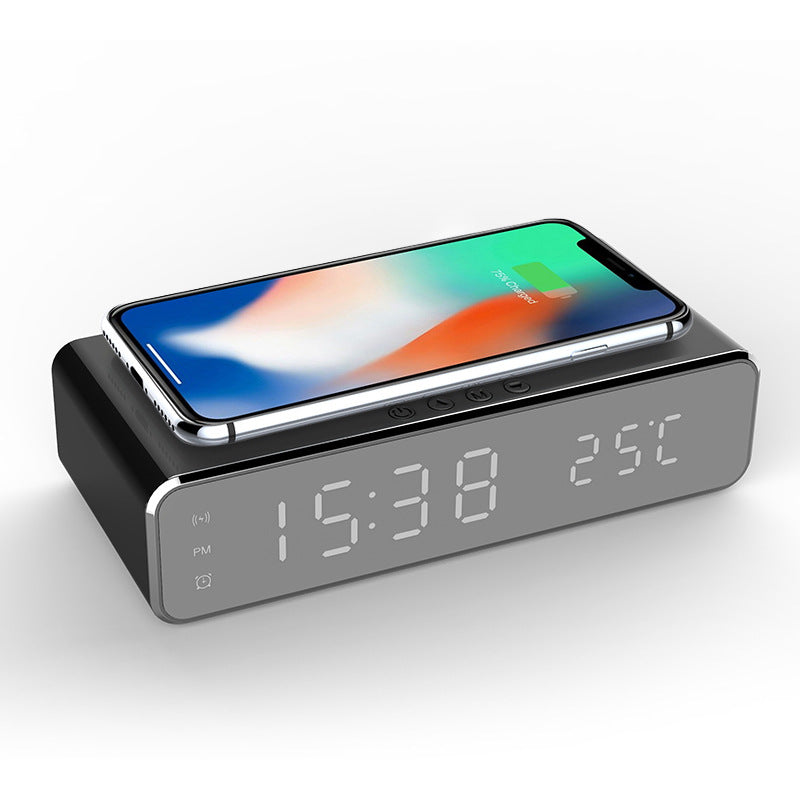 LED Alarm Clock with Wireless Charging