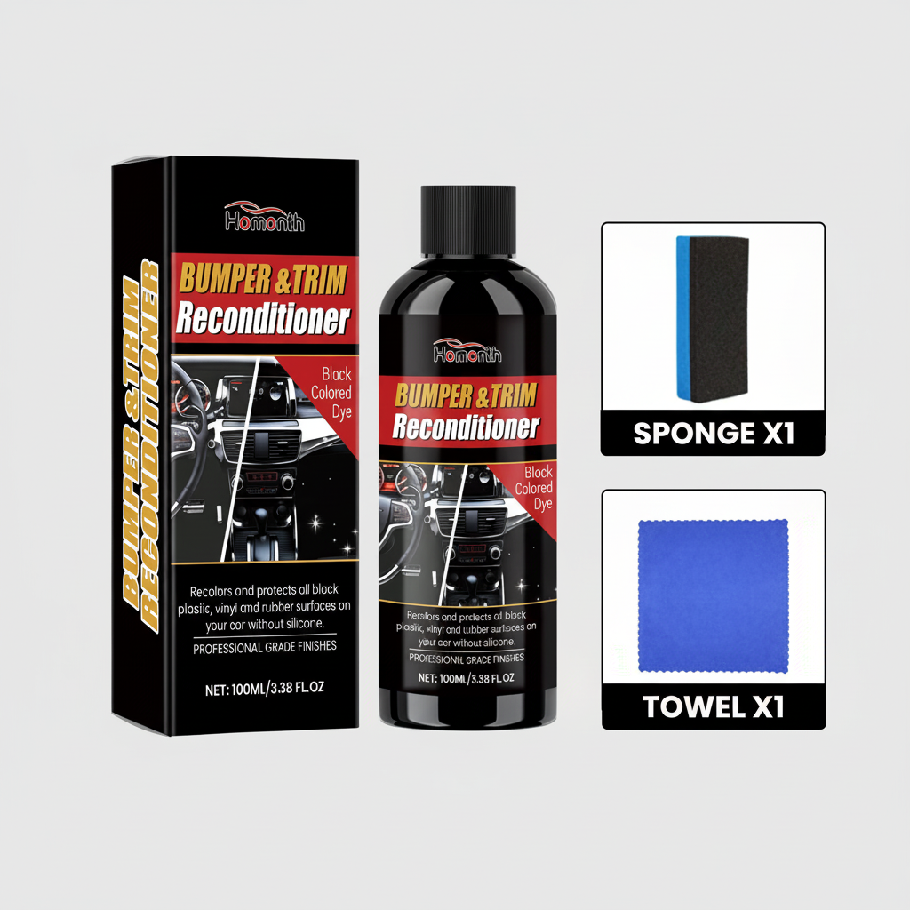 Black Plastic Trim Restorer – Dashboard & Interior