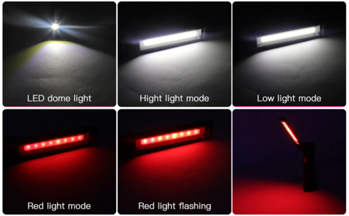 Rechargeable LED COB Work Light Mechanic Flashlight Lamp Magnetic Base