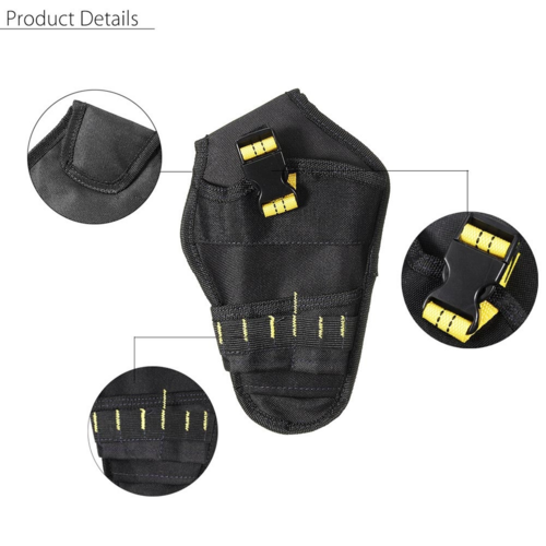 Heavy Duty Drill Holster Tool Belt Pouch Bit Holder Hanging Waist Bag