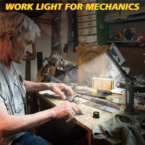 Rechargeable LED COB Work Light Mechanic Flashlight Lamp Magnetic Base