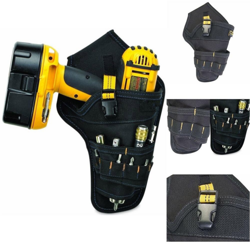 Heavy Duty Drill Holster Tool Belt Pouch Bit Holder Hanging Waist Bag