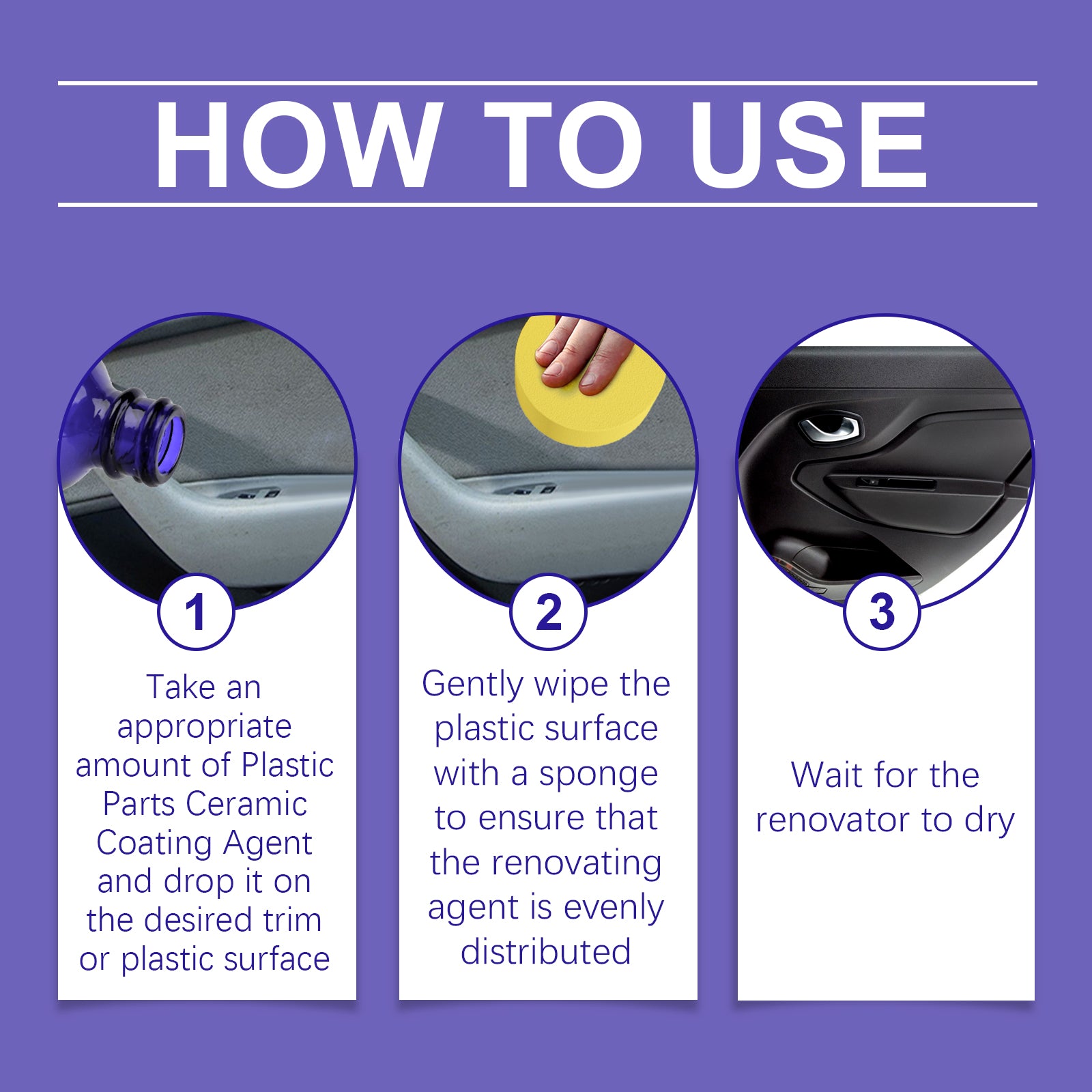 Rayhong Automotive Plastic Retreading Agent, Car Interior Seat Decoration Cleaning Decontamination Retreading Maintenance Cleaner
