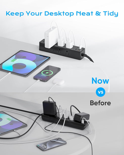 Desk Clamp Power Strip With 17-in-1 Hub And 40W Fast Charge