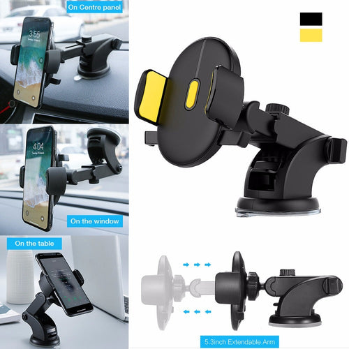 Telescopic Dashboard Phone Mount – Suction Cup