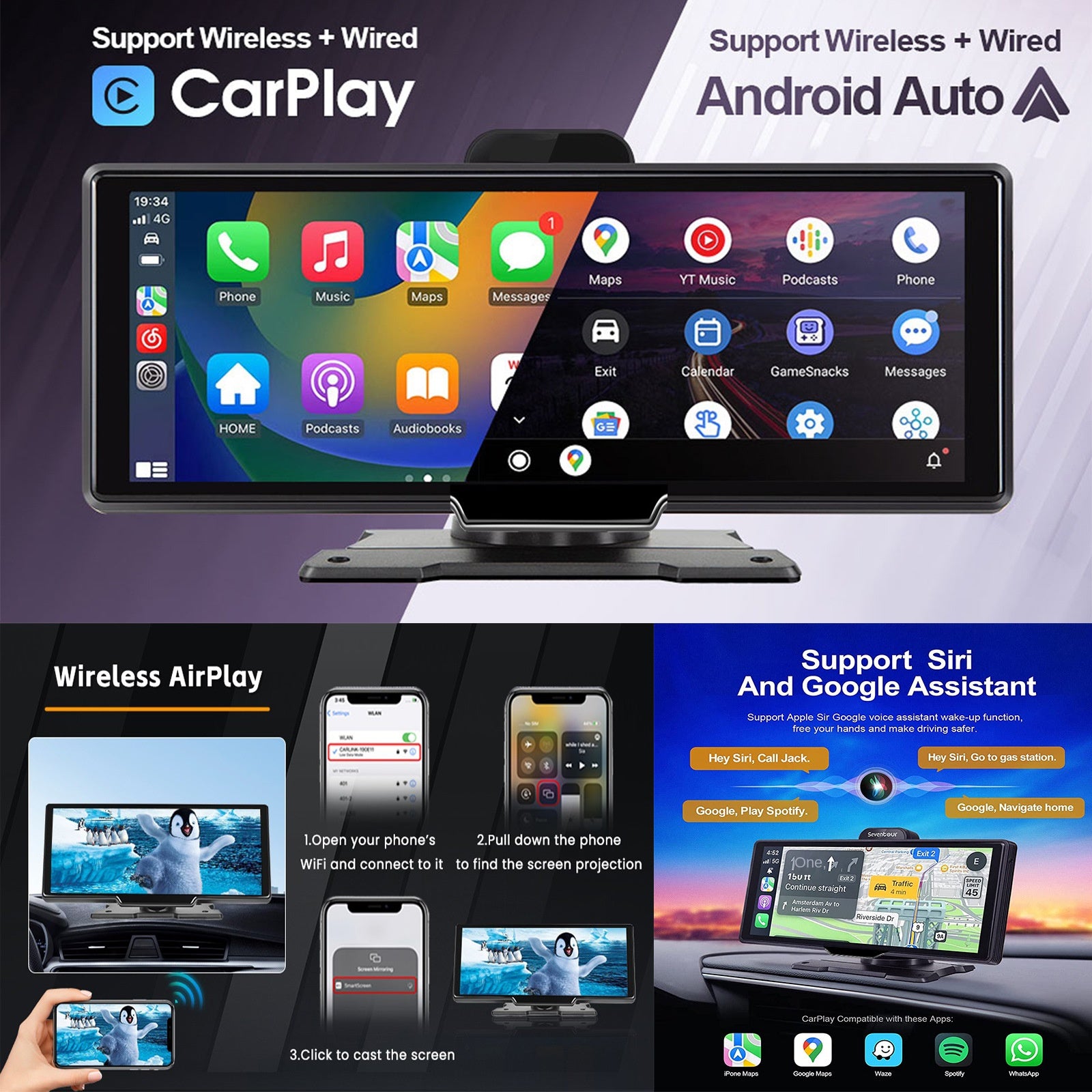 10.26" Wireless CarPlay & Android Auto Screen