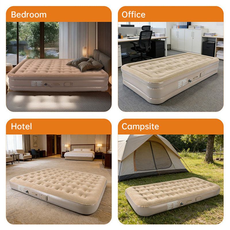 Self-Inflating Camping Air Mattress with Built-In Pump