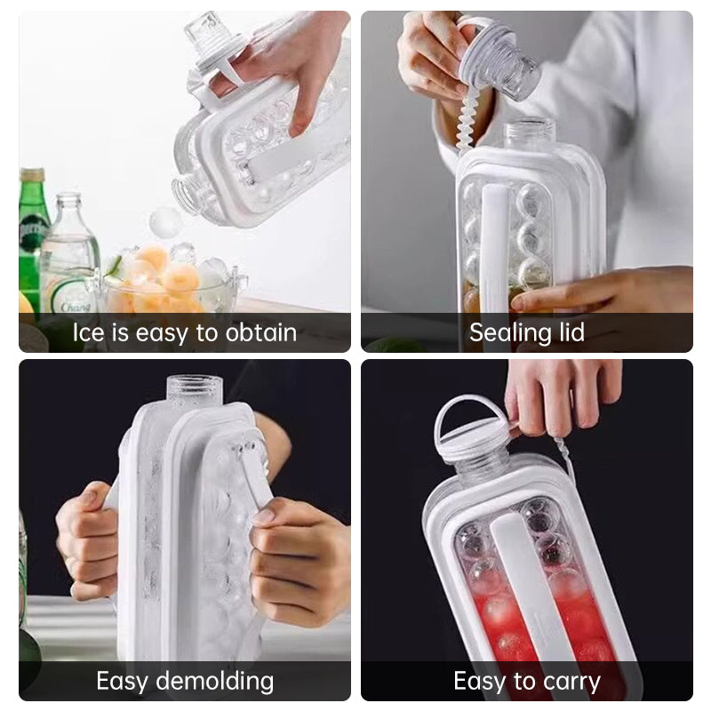 2-in-1 Folding Ice Ball Maker Bottle
