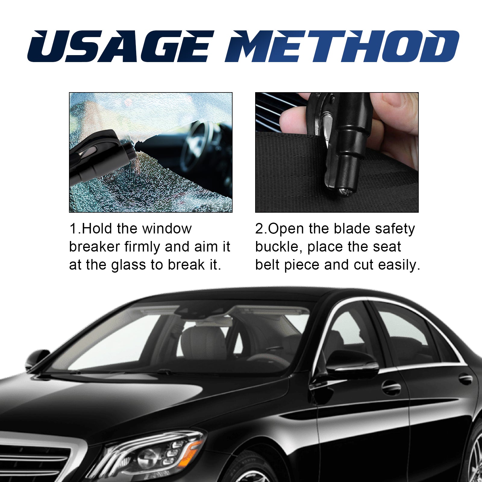 Car Emergency Hammer Car Glass Car Window Breaking Tool Mini Convenient Emergency Car Escape Hammer