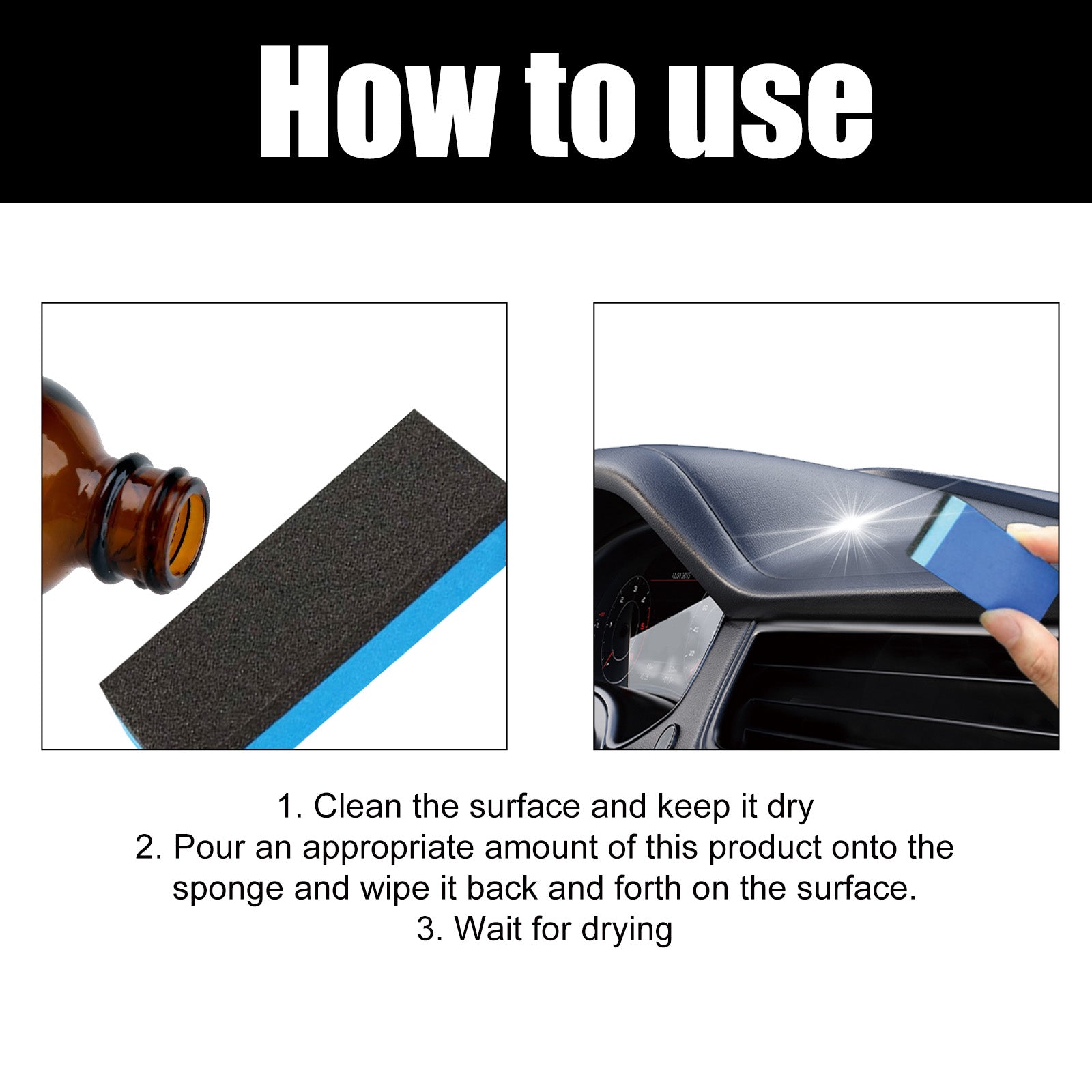 Homonth Plastic Parts Crystal Coating, Automotive Interior Instrument Panel Wax Plastic Cleaning And Reconditioning Coating Agent