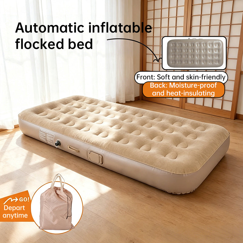 Self-Inflating Camping Air Mattress with Built-In Pump