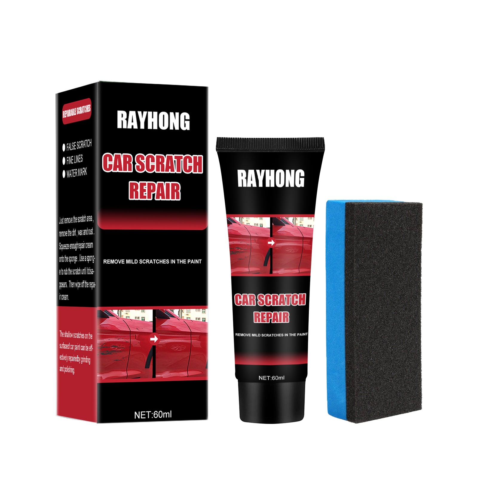 Rayhong Car Scratch Repair, Beauty Maintenance Polishing Paint Repair Car Paint Scratch Wax