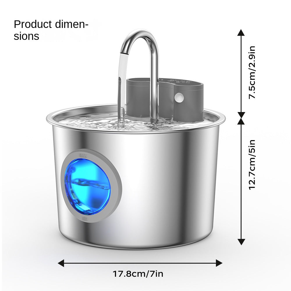 Smart Stainless Steel Pet Water Fountain