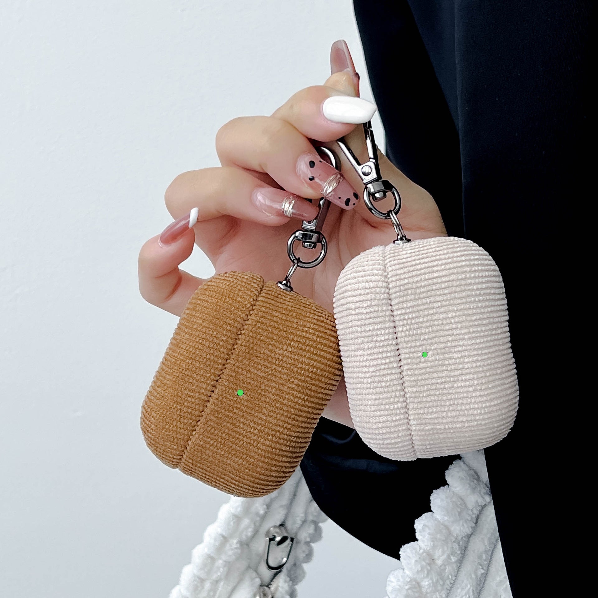 Corduroy Apple Wireless Earphone Case Suitable for Airpods Pro2 Pure Ribbon Buckle Earphone Protective Cover