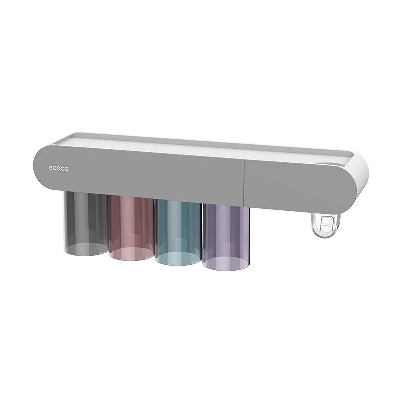 Wall-Mounted Toothbrush & Cup Organizer