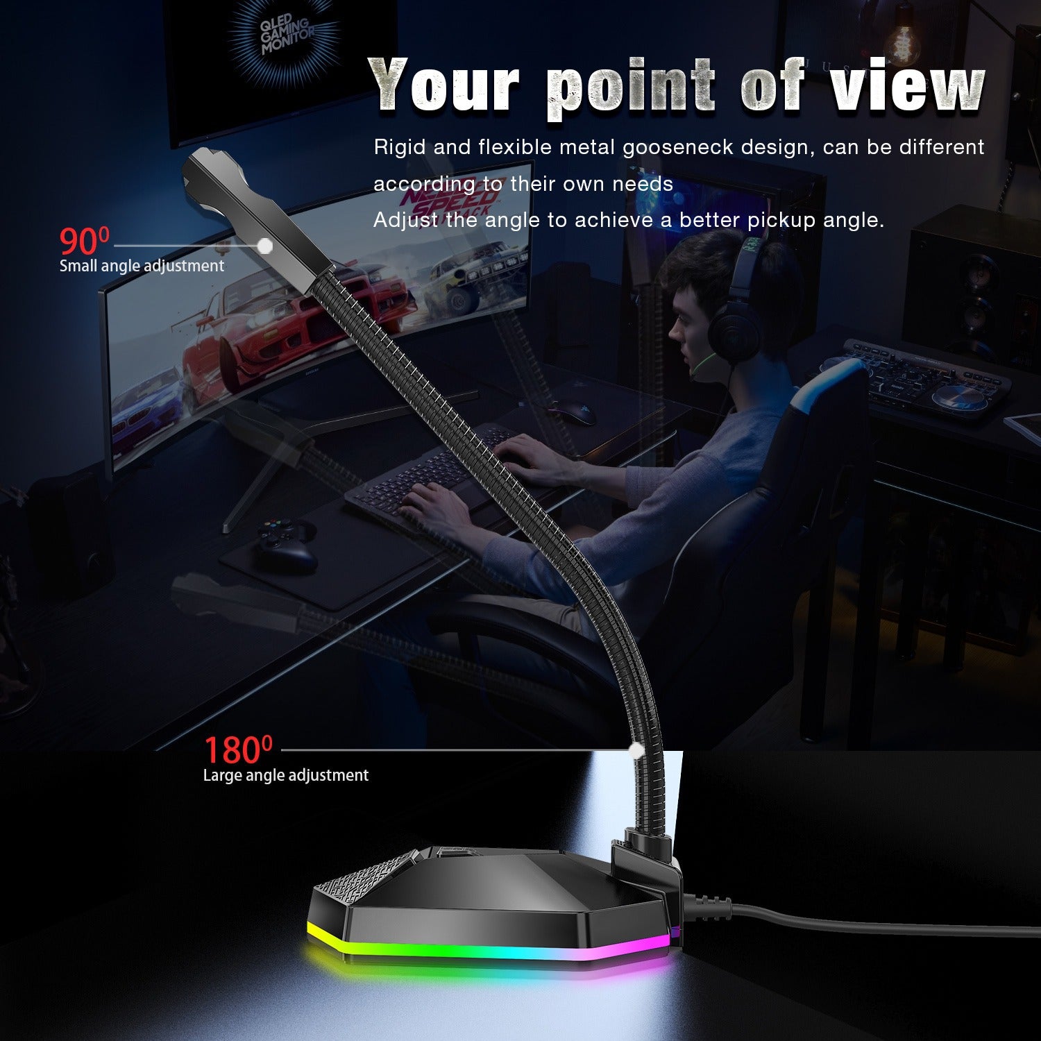 RGB Desktop USB Microphone