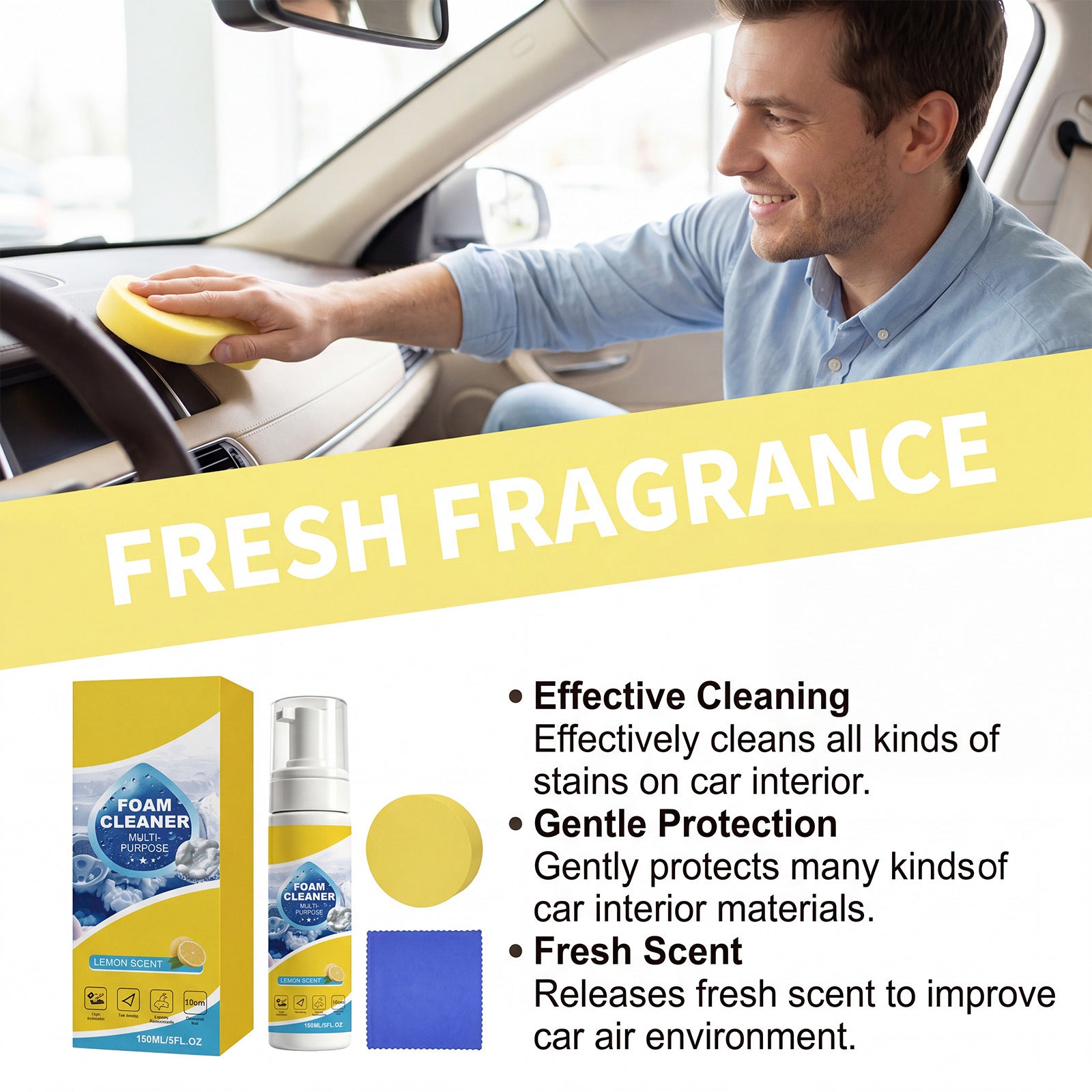 No-Scrub Car Interior Cleaner