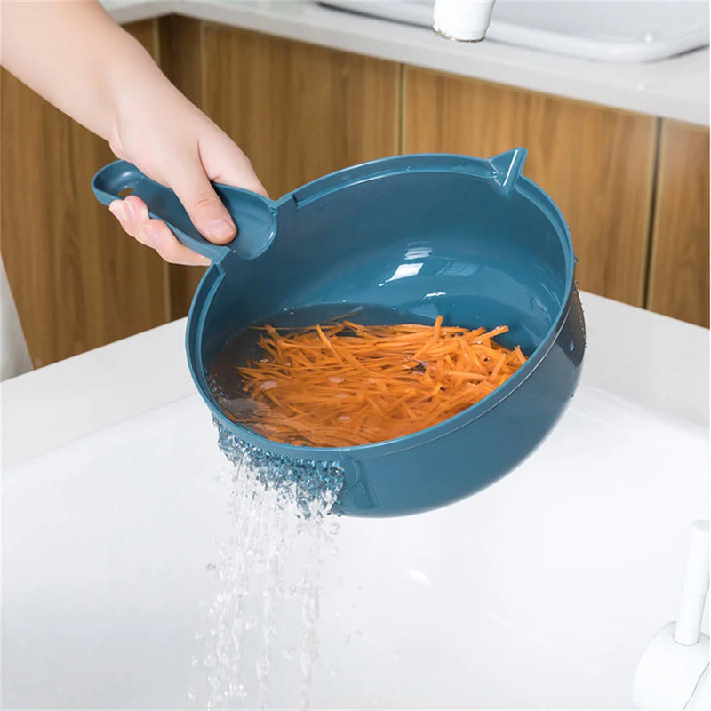Multi-Blade Vegetable Slicer & Grater with Container