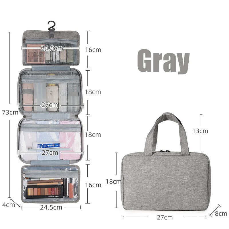 Four-Fold Hanging Toiletry Bag – Wet & Dry