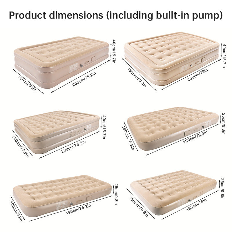 Self-Inflating Camping Air Mattress with Built-In Pump