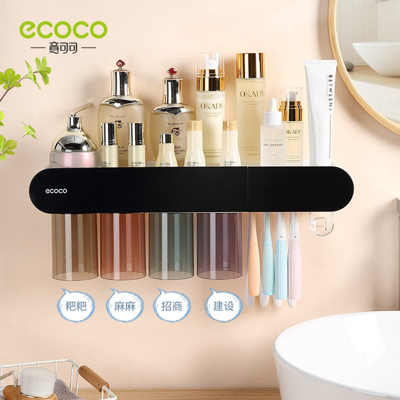 Wall-Mounted Toothbrush & Cup Organizer