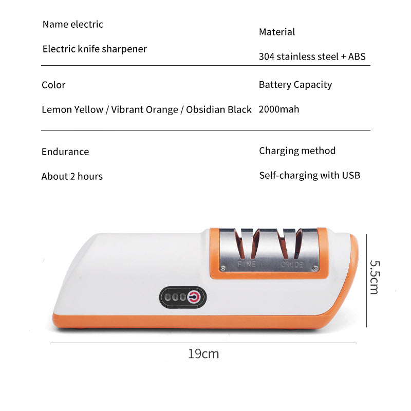 USB Rechargeable Electric Knife Sharpener