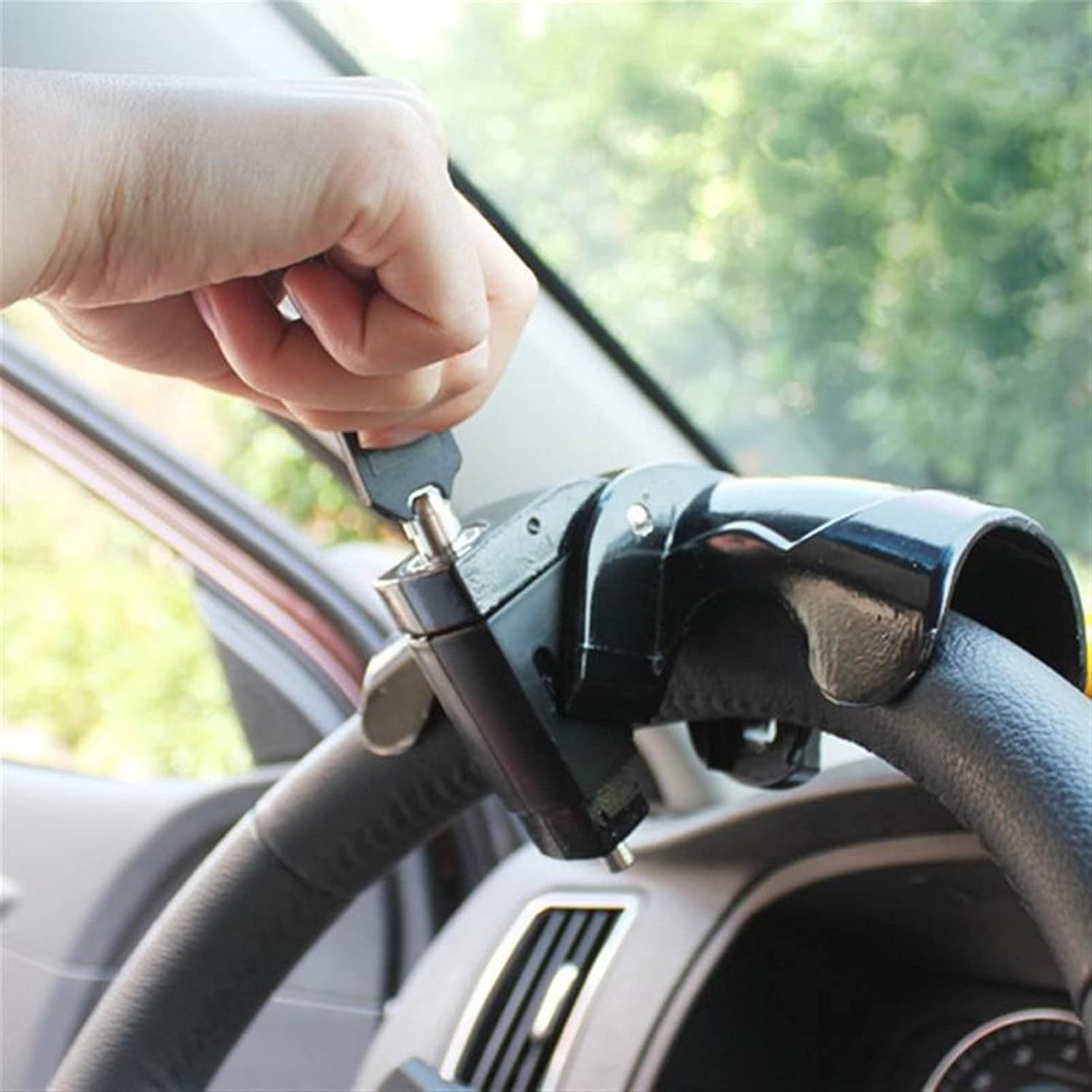 Steel Steering Wheel Anti-Theft Lock