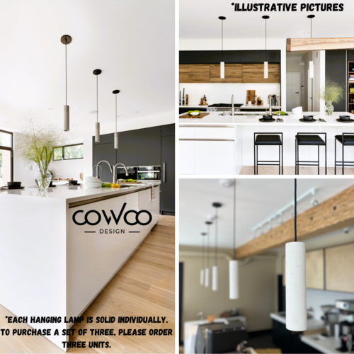 Concrete Pendant Light - Dark Gray