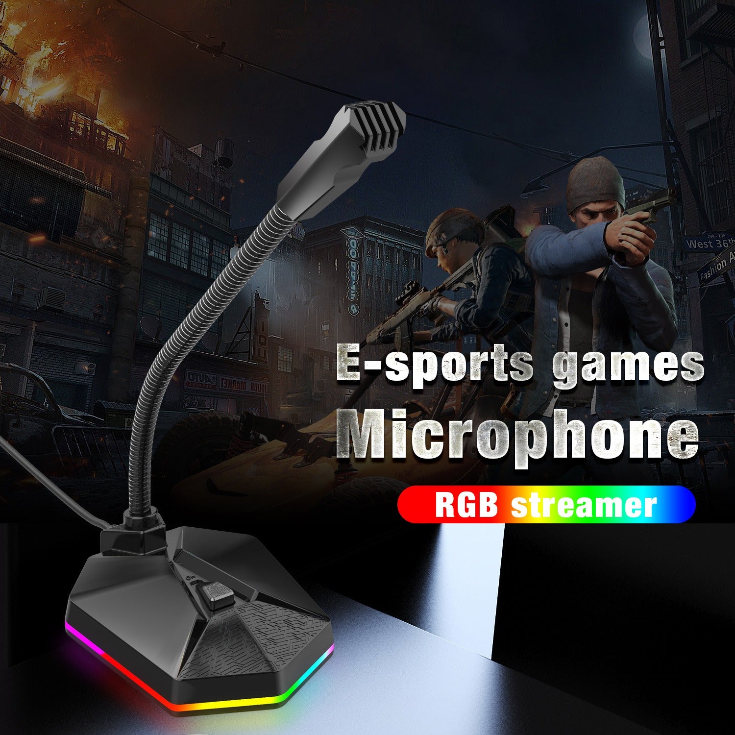 RGB Desktop USB Microphone