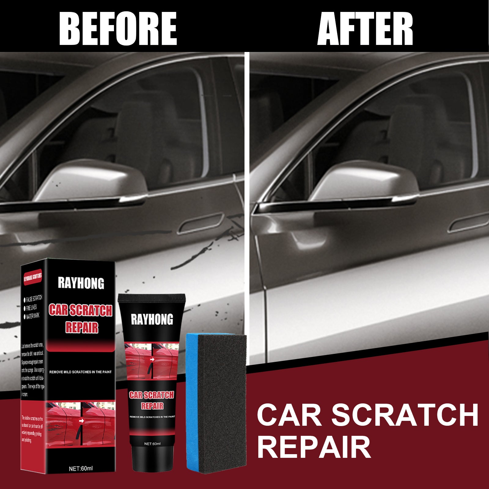 Rayhong Car Scratch Repair, Beauty Maintenance Polishing Paint Repair Car Paint Scratch Wax