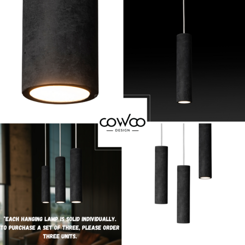 Concrete Pendant Light - Dark Gray