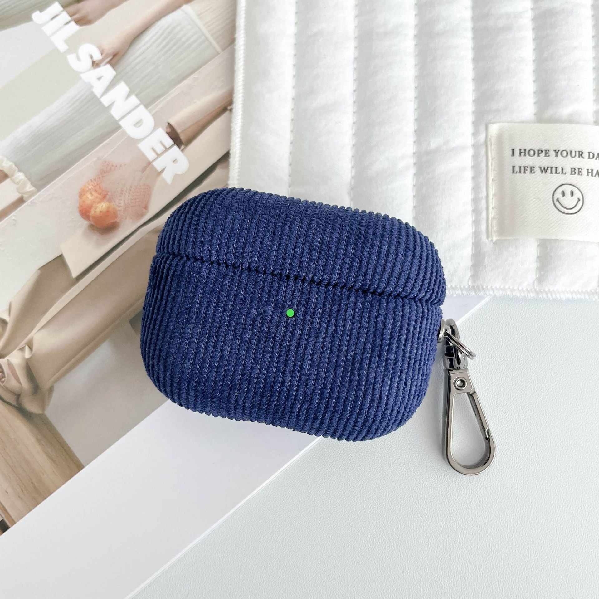 Corduroy Apple Wireless Earphone Case Suitable for Airpods Pro2 Pure Ribbon Buckle Earphone Protective Cover