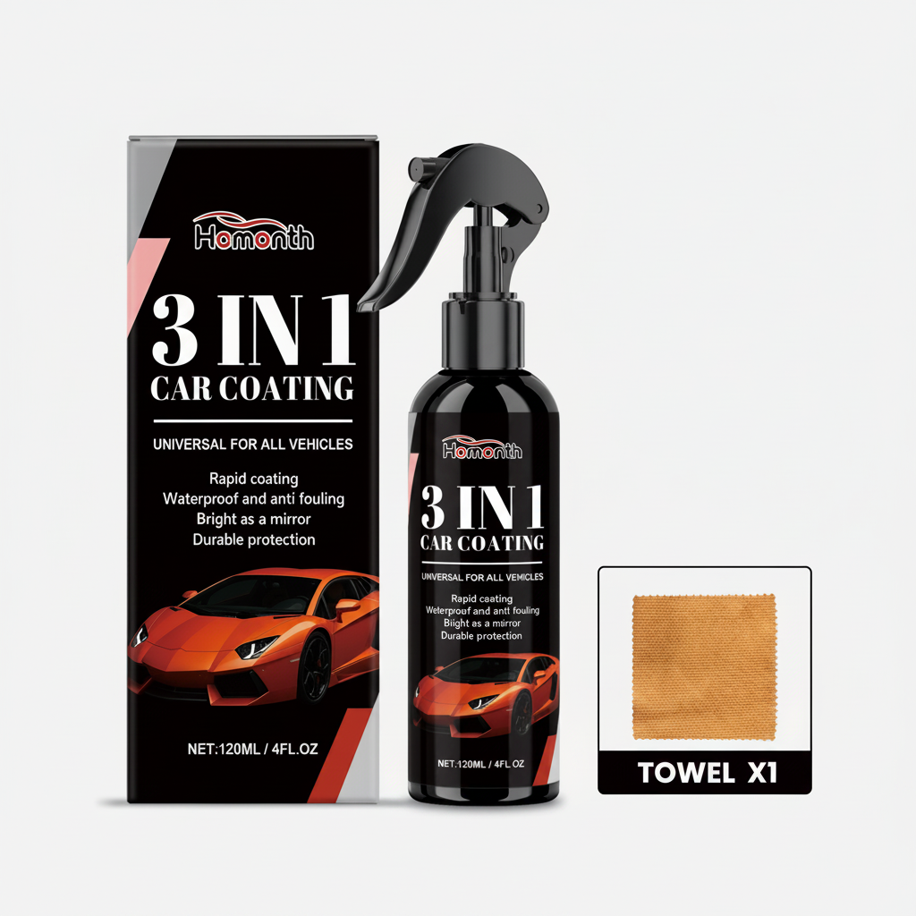 3-in-1 Car Coating Spray – Wax, Clean & Polish