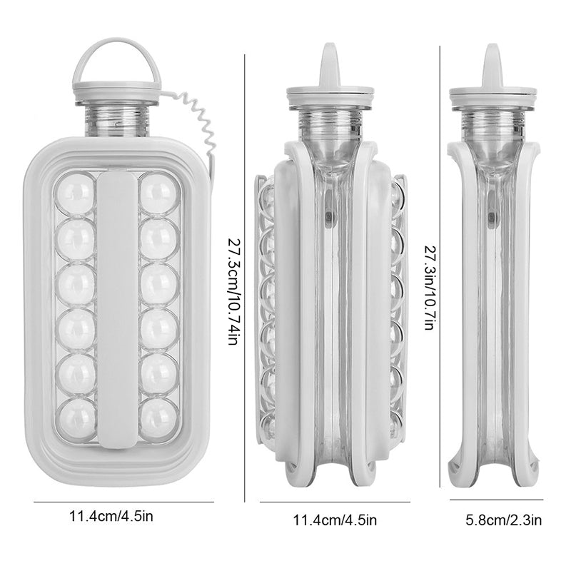 2-in-1 Folding Ice Ball Maker Bottle