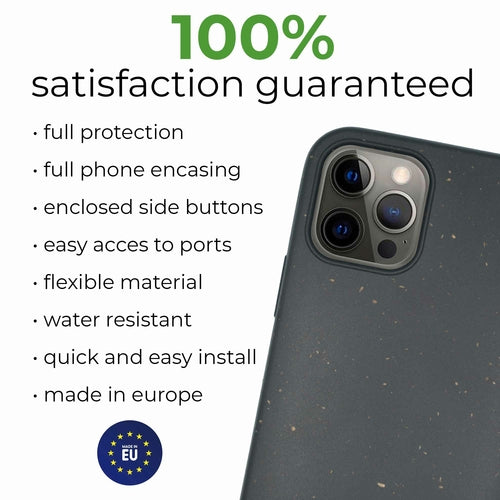 Biodegradable iPhone Case – Black Eco-Friendly Protection
