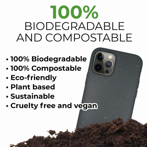 Biodegradable iPhone Case – Black Eco-Friendly Protection